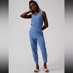 Athleta 8 (Medium) Brooklyn Jumpsuit, Cottage Blue Pants City Long Romper